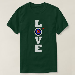 垂直LOVEアーチェリー弓矢ハンター/アーチャー Tシャツ