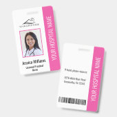 垂直LPNライセンス実用ナースフォトID バッジ (正面＆裏面)