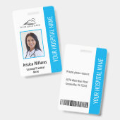 垂直LPNライセンス実用ナースフォトID バッジ (正面＆裏面)