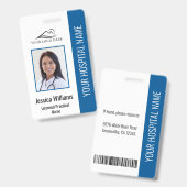 垂直LPNライセンス実用ナースフォトID バッジ (正面＆裏面)