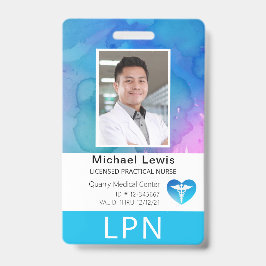 垂直LPN、ライセンス実用ナース、写真ID バッジ