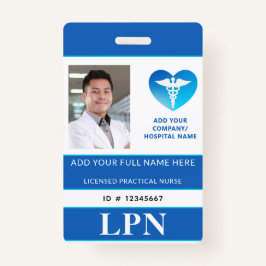 垂直LPN、ライセンス実用ナース、写真ID バッジ