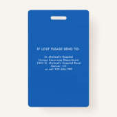 垂直NP、ナース開業医フォトIDバーコード バッジ (裏面)