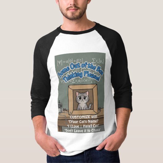 型にはまらない思考(クールな猫たちへ) Tシャツ (正面)