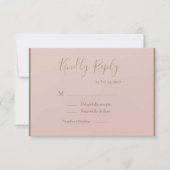 型エレガント赤面サンゴ水彩結婚式rsvp 招待状 (正面)