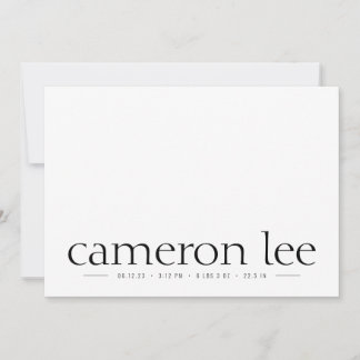 型ベビーシンプル誕生写真発表中立 案内状