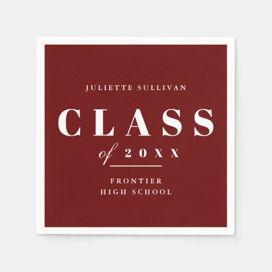 型ミニマル卒会 スタンダードカクテルナプキン (正面)