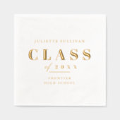 型ミニマル卒会 箔ナプキン (正面)