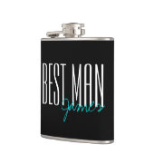 型モダン花婿介添人パーソナライズされたブライダルパーティ フラスク (左)