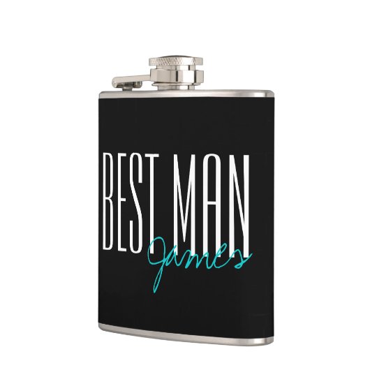 型モダン花婿介添人パーソナライズされたブライダルパーティ フラスク (左)
