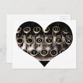 型付ハート ポストカード (正面/裏面)