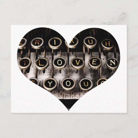 型付ハート ポストカード (正面)