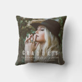 型卒業写真パーソナライズされた写真 クッション (裏面)