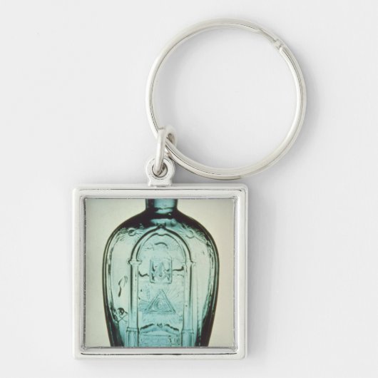 型吹かれたフリーメーソンのフラスコ キーホルダー (正面)