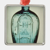 型吹かれたフリーメーソンのフラスコ メタルオーナメント (正面)
