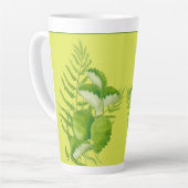 型枠が緑で大きなラテマグカップ カフェラテマグ (左アングル)