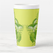 型枠が緑で大きなラテマグカップ カフェラテマグ (正面)