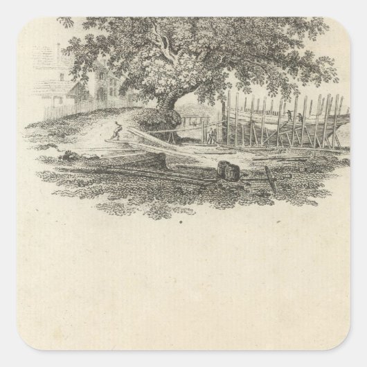 型枠でウィリアム・ペン スクエアシール (正面)