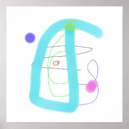 型枠と色の動的な相互作用 ポスター