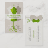 型枠の変化に服を着せて下さい及びデザインカード緑を作って下さい 名刺 (正面/裏面)