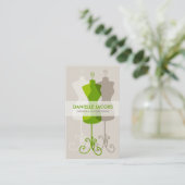 型枠の変化に服を着せて下さい及びデザインカード緑を作って下さい 名刺 (スタンド正面)