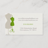 型枠の変化に服を着せて下さい及びデザインカード緑を作って下さい 名刺 (裏面)