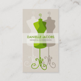 型枠の変化に服を着せて下さい及びデザインカード緑を作って下さい 名刺