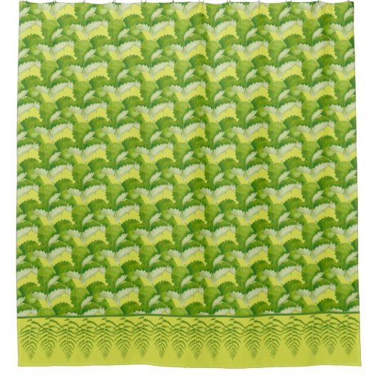 型枠の緑のシャワーカーテン シャワーカーテン (正面)