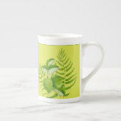 型枠の緑の骨の中国マグカップ ボーンチャイナマグカップ (右)