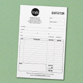 型枠の見積、請求書または販売受領書 便箋