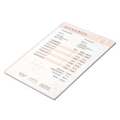 型枠の見積、請求書、営業受入 ノートパッド (アングル)