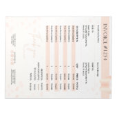 型枠の見積、請求書、営業受入 ノートパッド (正面)