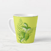 型枠をグリーンで小さなラテマグカップ カフェラテマグ (左アングル)