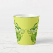 型枠をグリーンで小さなラテマグカップ カフェラテマグ (正面)