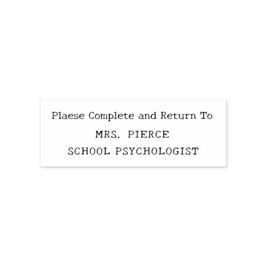 型枠モダンを補う学校の心理学者 セルフインキングスタンプ (デザイン)