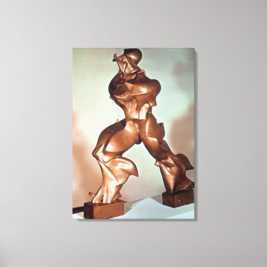型枠ユニークの連続性宇宙, 1913 （ブロンズ） キャンバスプリント (正面)