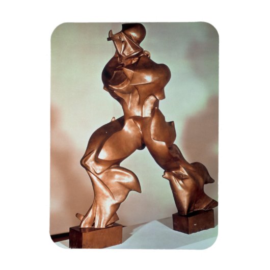 型枠ユニークの連続性宇宙, 1913 （ブロンズ） マグネット (縦)