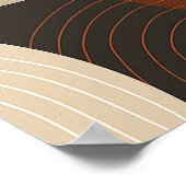 型枠宇宙付き線を含む円形文字 ポスター (角)