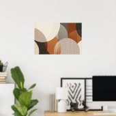 型枠宇宙付き線を含む円形文字 ポスター (ホームオフィス)