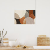 型枠宇宙付き線を含む円形文字 ポスター (キッチン)