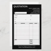 型枠 – ビジネス見積または請求書 (正面/裏面)