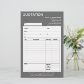 型枠 – ビジネス見積または請求書 (スタンド正面)