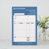 型枠 – ビジネス見積または請求書 (スタンド正面)