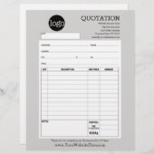 型枠 – ビジネス見積または請求書 (正面/裏面)