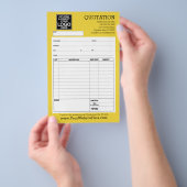 型枠 – ビジネス見積または請求書 チラシ (ハンドル)