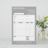 型枠 – ビジネス見積または請求書 – ライトグレー (スタンド正面)