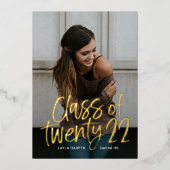 型芸術的箔卒業発表招待状 箔招待状 (正面)