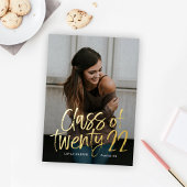 型芸術的箔卒業発表招待状 箔招待状