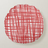 型赤と白枕 ラウンドクッション (正面)