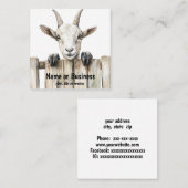 垣根でヤギを飼う スクエア名刺 (正面/裏面)